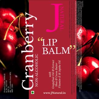 J Natural Lip Balm Cranberry 