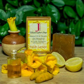 Fresh Lemon Soap by J Natural Handmade & Natural Using Essential Oil